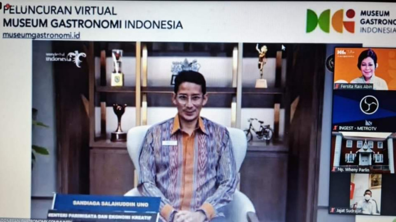 Peluncuran Virtual Museum Gastronomi Indonesia pada Kamis 17 Juni 2021 di Jakarta. (Dok. Istimewa)