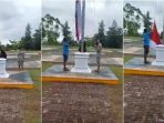 Viral Video Remaja Bercelana Pendek Turunkan Bendera di Kantor Bupati Kuansing