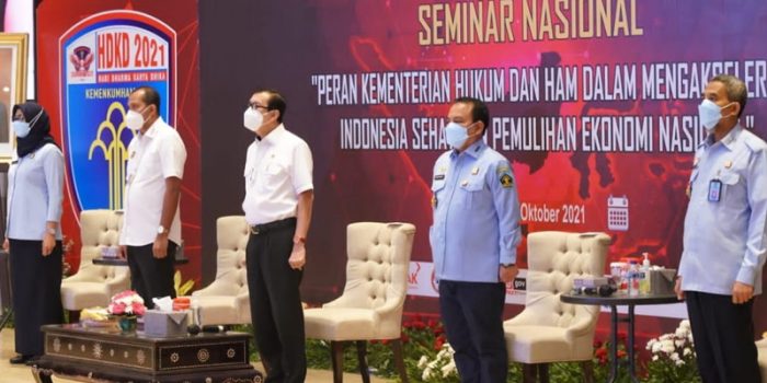 Peringati Hari Dharma Karya Dhika 2021, Kemenkumham Gelar Seminar Nasional