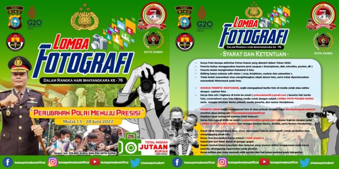 Sempena Hari Bhayangkara ke-76, Polres Dumai dan PWI Gelar Lomba Foto