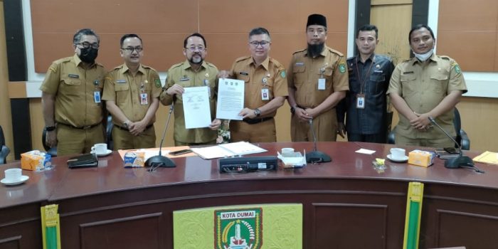 Pemko Dumai dan Pemkab Bengkalis Tandatangani Kesepakatan Tapal Batas