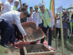 Akhirnya Bupati Rohil Laksanakan Peletakan Batu Pertama Pembangunan Jembatan