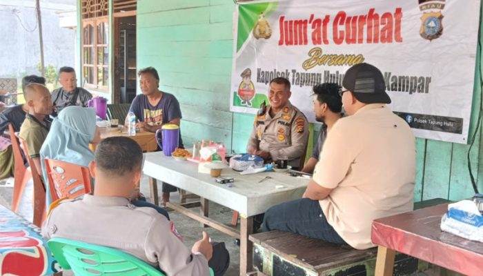 Polsek Tapung Hulu Gelar Jumat Curhat Bersama Warga Desa Rimba Beringin