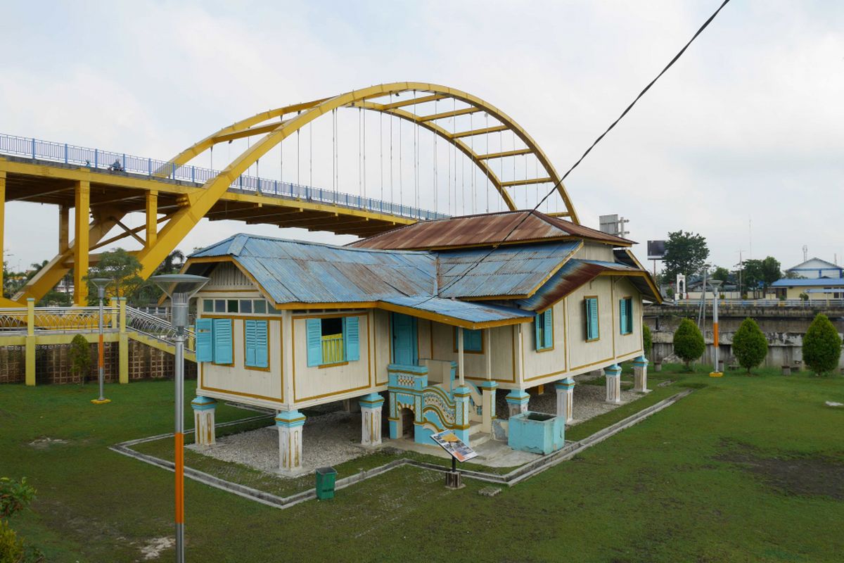 Rumah Singgah Sultan Siak di Kampung Bandar, Kecamatan Senapelan, Kota Pekanbaru, Riau. (KOMPAS.com/ANGGITA MUSLIMAH)