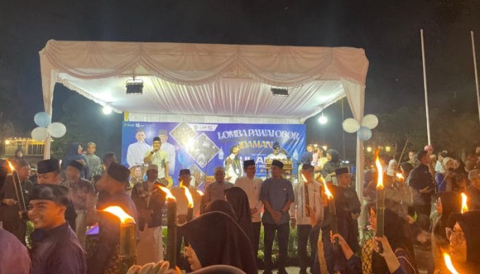 Polres Dumai Beri Pengamanan Saat Pawai Obor Malam Takbiran Idul Adha
