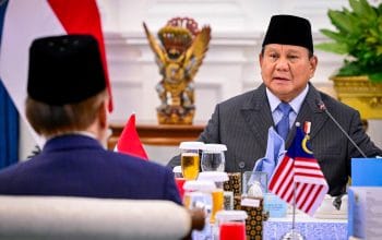 Presiden Republik Indonesia, Prabowo Subianto, menggelar annual consultation meeting atau pertemuan konsultasi tahunan dengan Perdana Menteri (PM) Malaysia, Dato’ Seri Anwar Ibrahim, di Istana Merdeka, Jakarta, pada Selasa, 29 Juli 2025. (Foto: BPMI Setpres)
