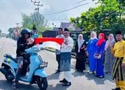 Semarakkan Semangat Kemerdekaan, Dinkes Bengkalis Bagikan Puluhan Bendera Merah Putih