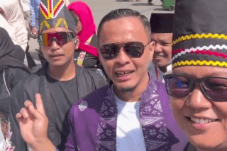 Wali Kota Pekanbaru Agung Nugroho, pada event Pacu Jalur, Teluk Kuantan, Kabupaten Kuantan Singingi, Riau, Rabu (20/8/2025).