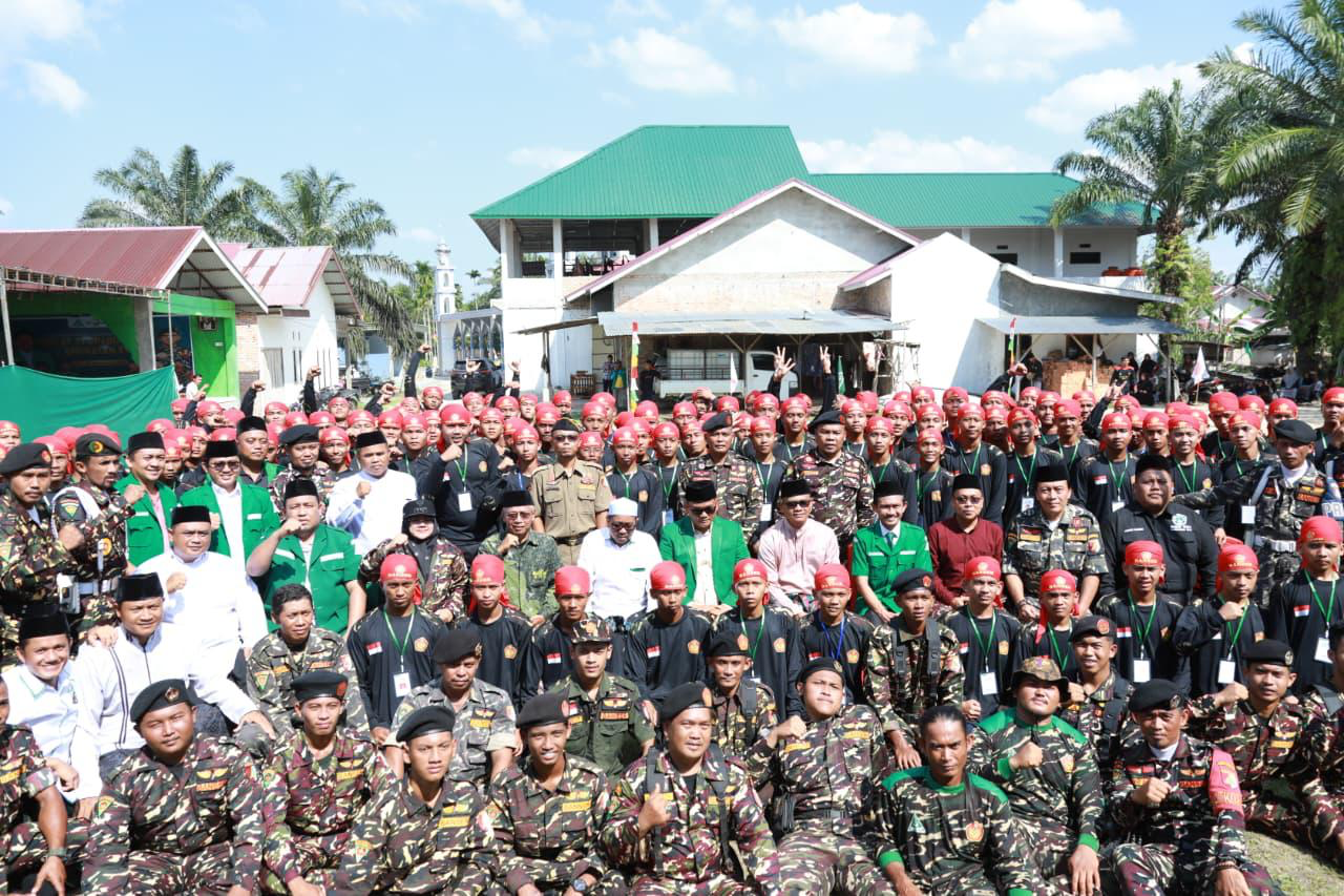 Pendidikan dan Latihan Dasar (Diklatsar) Terpadu Banser Angkatan 15 Kabupaten Siak di Pondok Pesantren An-Nur, Kecamatan Bungaraya. Foto : Siakkab