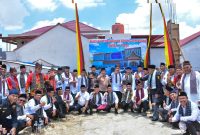 Peletakan Tiang Pertama Gedung IKEDA, Bupati Bengkalis Harapkan Terus Jaga Keharmonisan