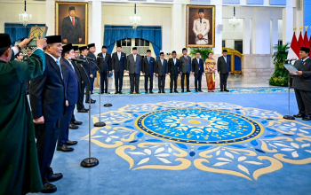Presiden Prabowo Subianto secara resmi melantik dua jabatan menteri dan tiga wakil menteri Kabinet Merah Putih sisa masa jabatan 2024-2029, di Istana Negara, Jakarta, pada Rabu, 17 September 2025. (Foto: BPMI Setpres)