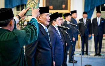 Suasana khidmat mewarnai Istana Negara, Jakarta, ketika Presiden Prabowo Subianto melantik sejumlah menteri, wakil menteri, dan kepala badan pada Rabu, 17 September 2025. (Foto: BPMI Setpres)