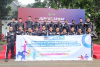 Seskemenko PMK Lepas 16 Atlet Kontingen Kemenko PMK ke PORNAS Korpri XVII Palembang