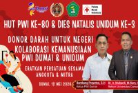 Besok, PWI Dumai dan Unidum Gelar Seminar Jurnalistik dan Donor Darah