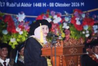 Hadiri Wisuda XVIII Sarjana dan Pascasarjana IsNJ Bengkalis, Hj. Kasmarni Berpesan Wisuda Ini Bukan Akhir Perjuangan
