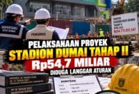 Pelaksanaan Proyek Stadion Dumai Tahap II Rp54,7 Miliar Diduga Langgar Aturan