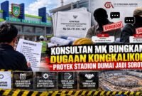 Konsultan MK Bungkam, Dugaan Kongkalikong Proyek Stadion Dumai Jadi Sorotan