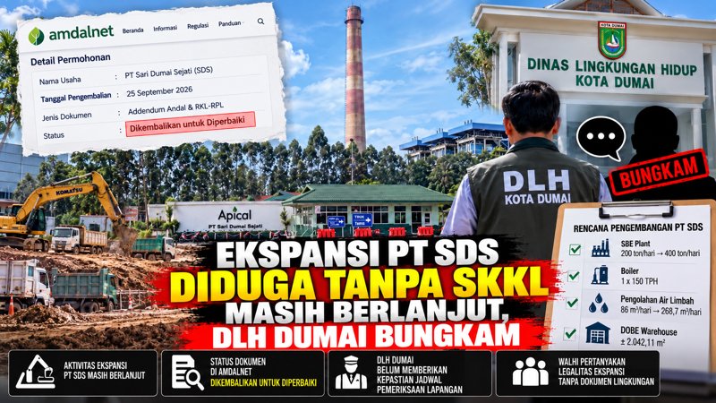 Ekspansi PT SDS Diduga Tanpa SKKL Masih Berlanjut, DLH Dumai Bungkam 1 IMG 8753