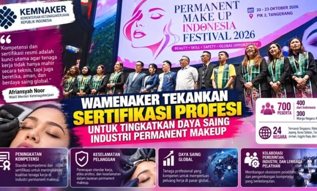 Wamenaker Tekankan Sertifikasi Profesi untuk Tingkatkan Daya Saing Industri Permanent Makeup