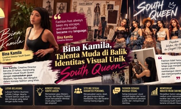 Bina Kamila, Talenta Muda di Balik Identitas Visual Unik South Queen