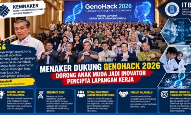 Menaker Dukung GenoHack 2026, Dorong Anak Muda Jadi Inovator Pencipta Lapangan Kerja