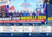 Wamenaker Tutup InaSkills 2026, Berikut Daftar Lengkap Pemenang Lima Bidang Kompetisi