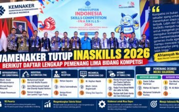 Wamenaker Tutup InaSkills 2026, Berikut Daftar Lengkap Pemenang Lima Bidang Kompetisi 11 IMG 9092